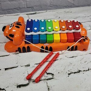 Little Tikes Orange Tiger Xylophone Piano with Attached Sticks